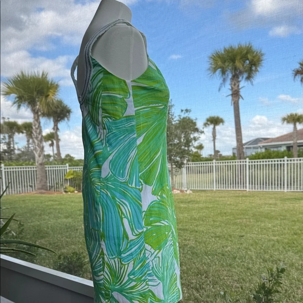Lilly Pulitzer Tessa Shift Dress Size 00 in Green Sheen Fronds Place